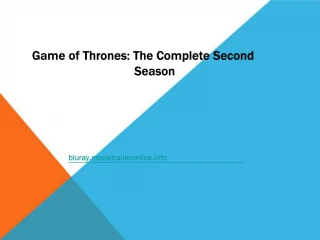 Game of Thrones: The Complete Second Season - slide 1