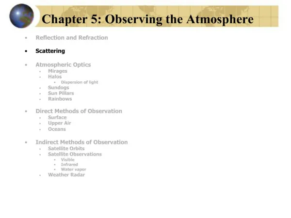 Chapter 5: Observing the Atmosphere