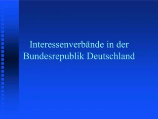 Interessenverb nde in der Bundesrepublik Deutschland - slide 1