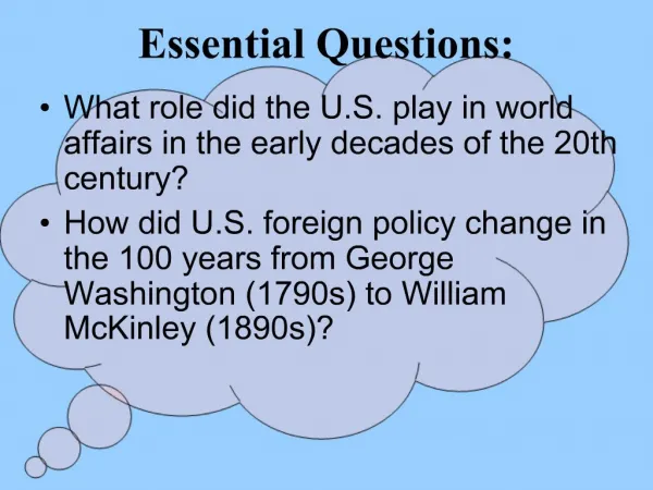 Essential Questions: