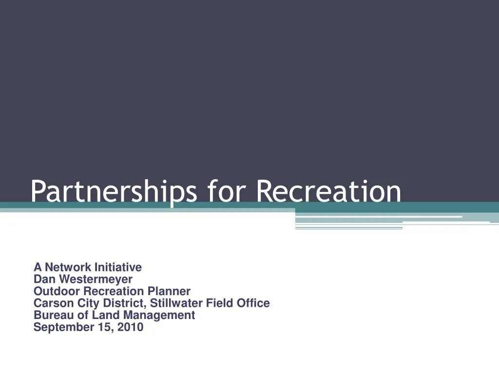 partnerships for recreation