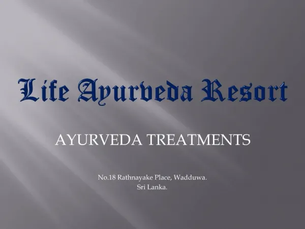 Life Ayurveda Resort