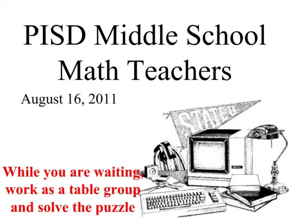 PISD Middle School Math Teachers