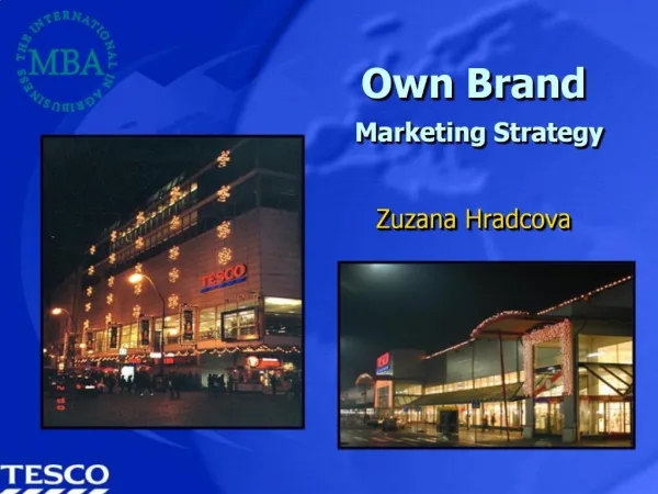 Own Brand Marketing Strategy Zuzana Hradcova