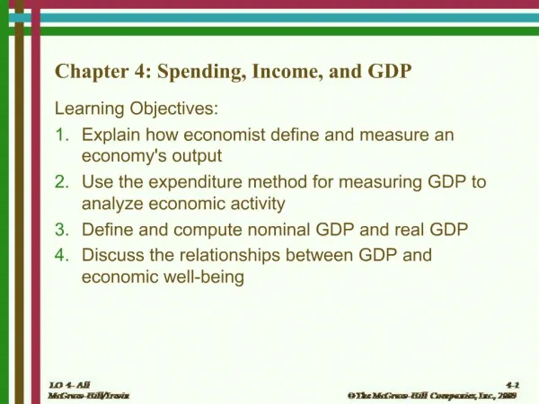 Chapter 4: Spending, Income, and GDP