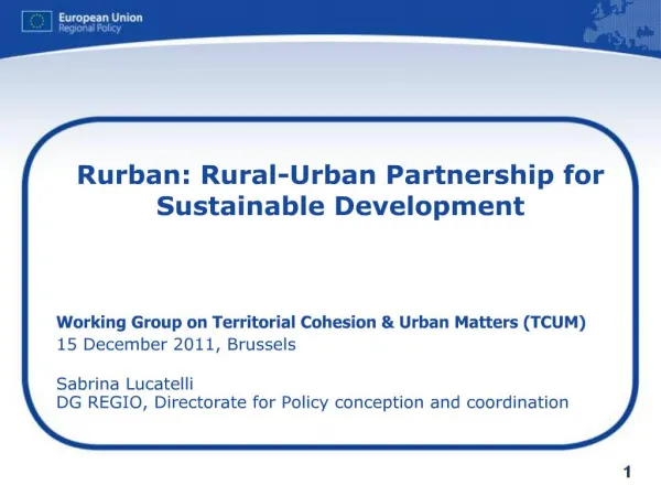 Rurban: Rural-Urban Partnership for Sustainable Development