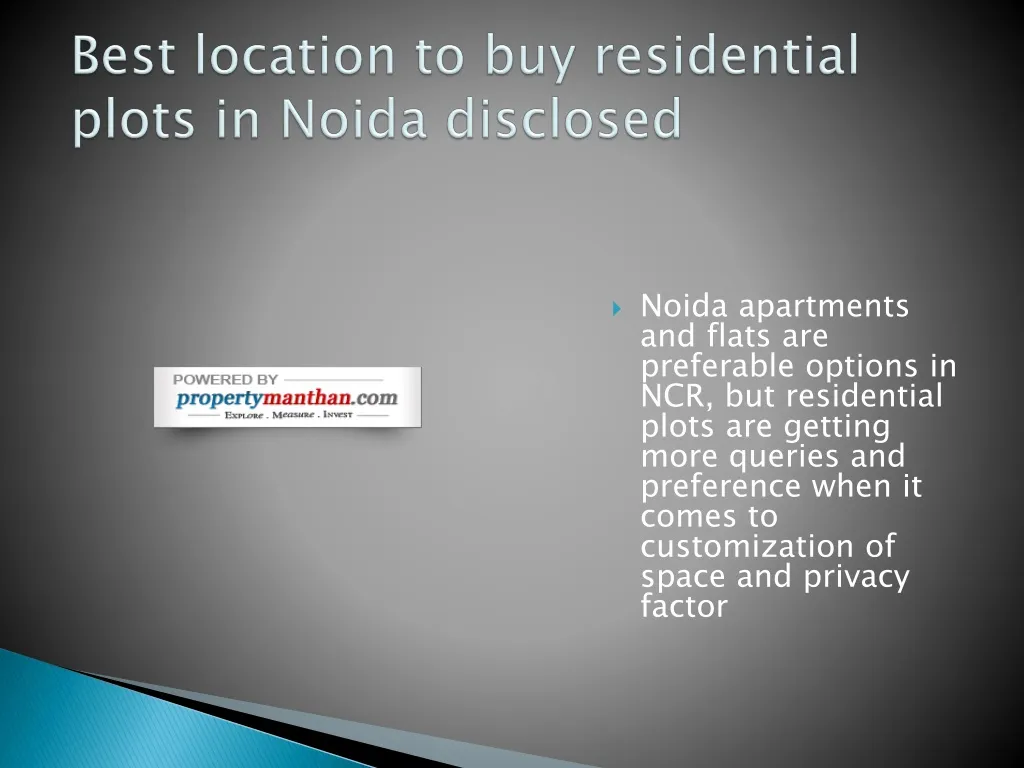 best location to buy residential plots in noida disclosed