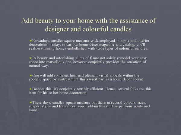 Scented Candles, Australian Candles