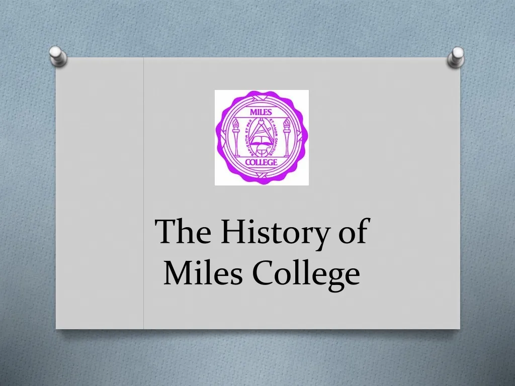 the history of miles college