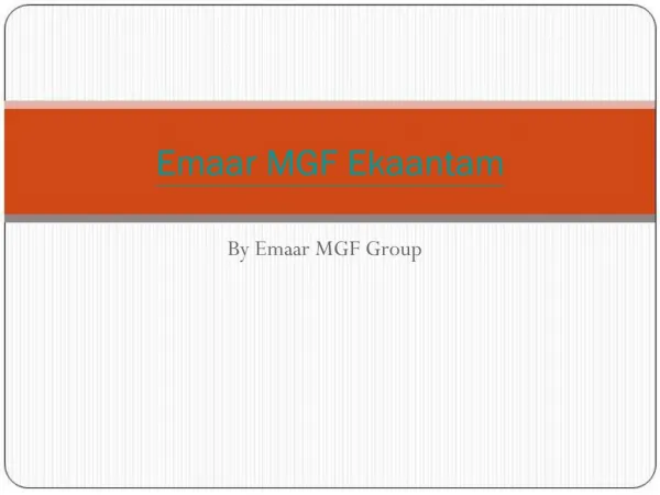 Emaar MGF Ekaantam Call - 9717841117