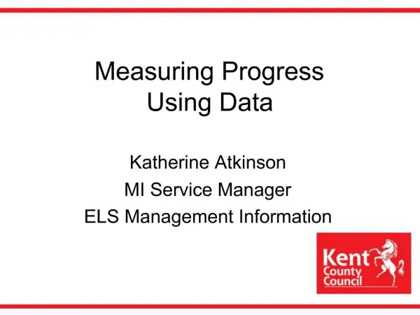 Measuring Progress Using Data