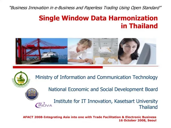 Single Window Data Harmonization in Thailand