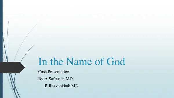 in the name of god