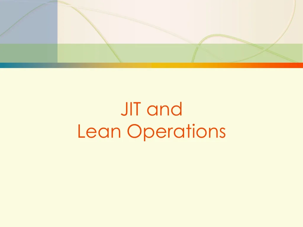 jit and lean operations