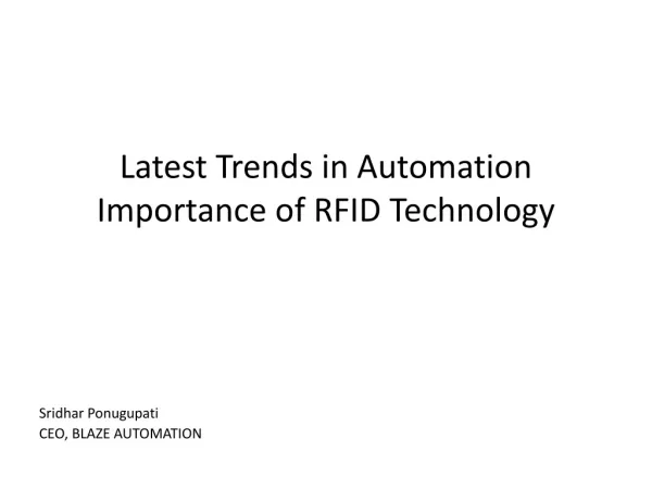BLAZE Automation _ RFID technologies