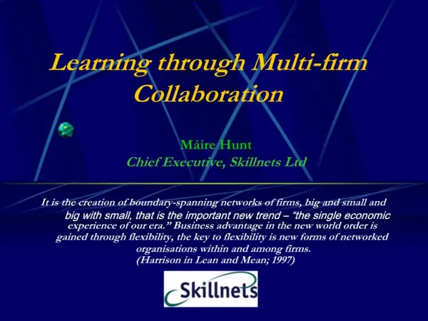 Learning through Multi-firm Collaboration