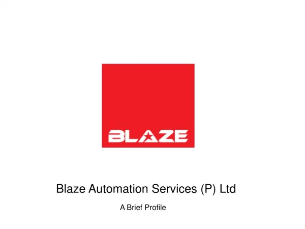 Blaze Automation profile India _ 2009