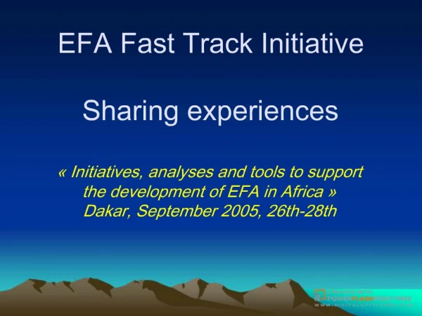 EFA Fast Track Initiative