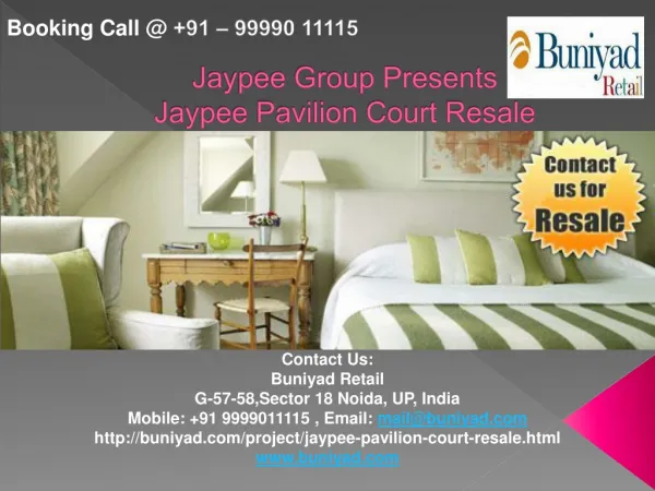 Call 9999011115 Jaypee Pavilion Court | Buniyad.com