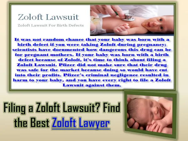 Zoloft Lawyer