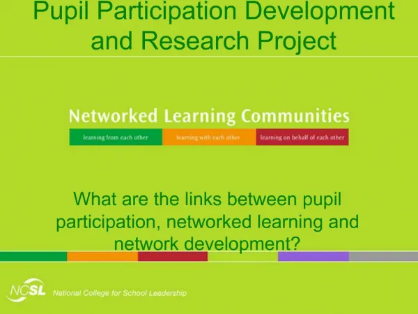 Pupil Participation Development and Research Project