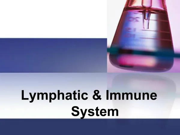 Lymphatic Immune System