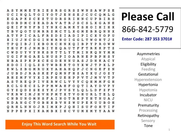 Enjoy This Word Search While You Wait