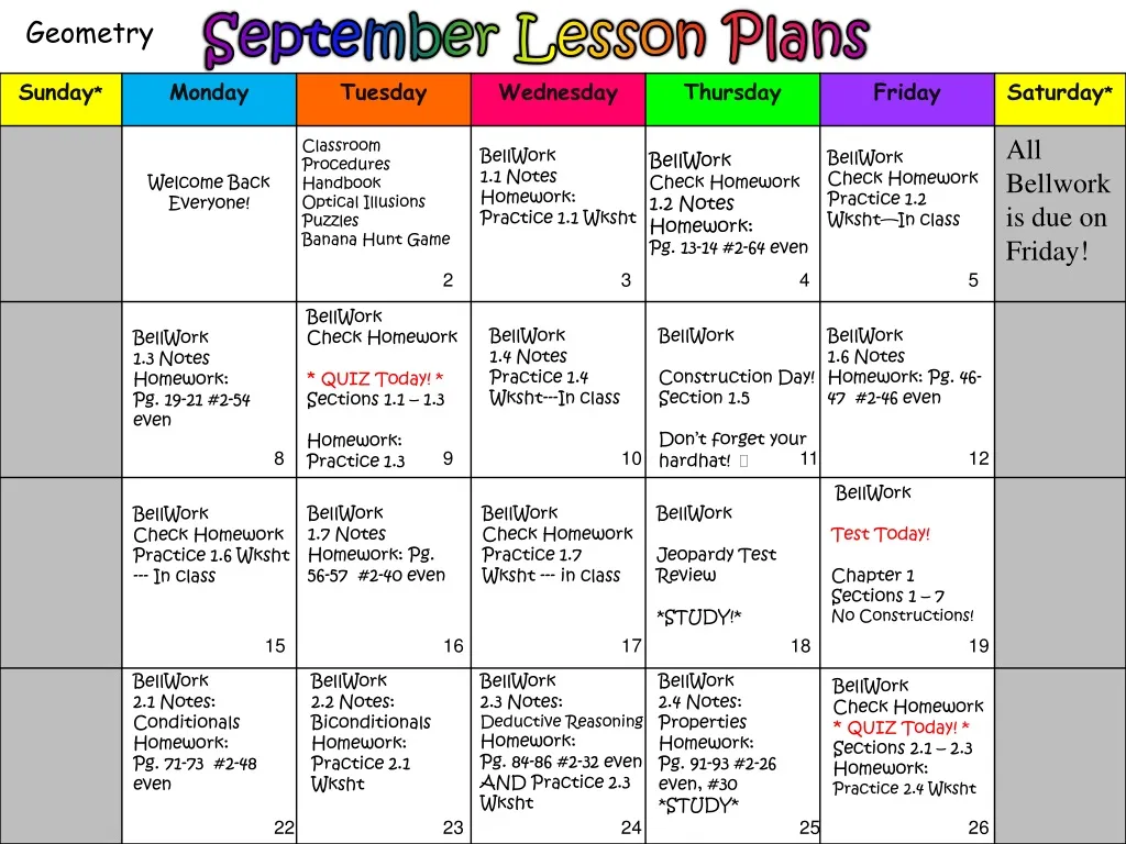 september lesson plans