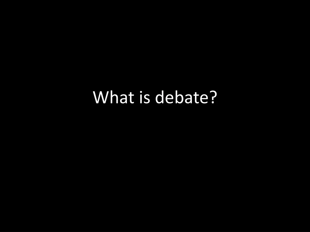 what is debate