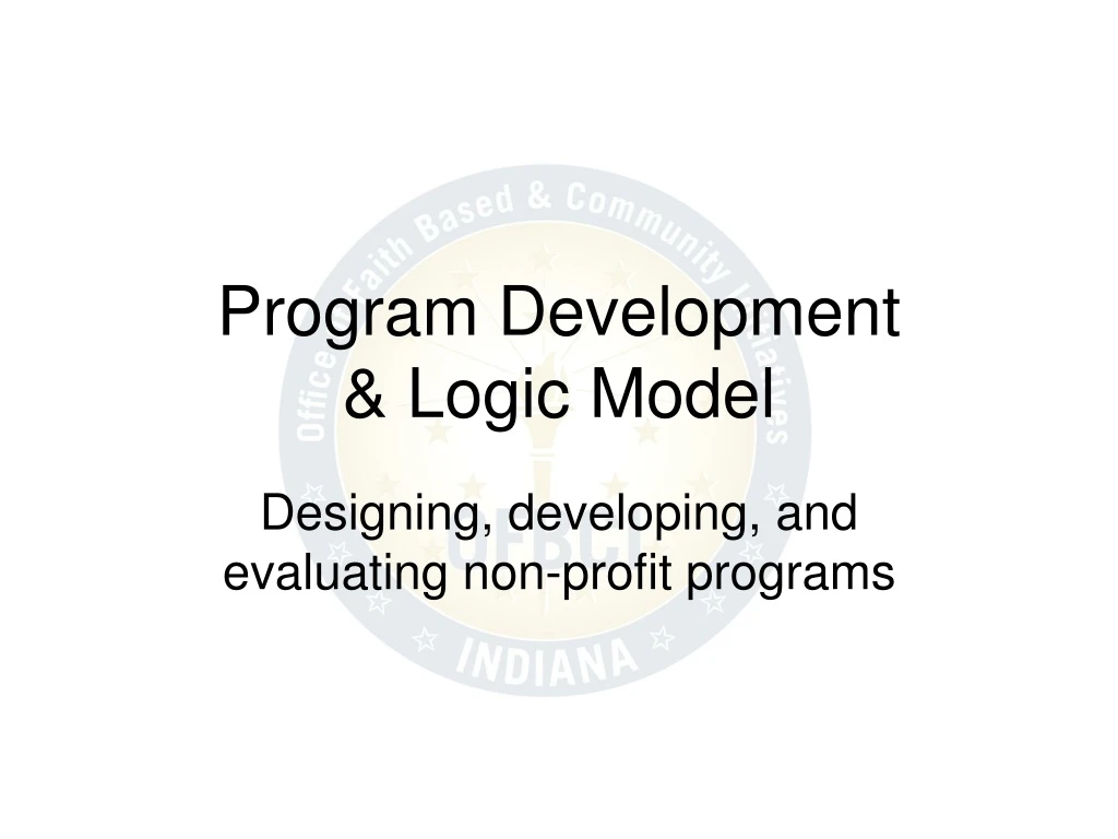 program development logic model