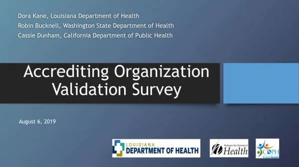 Accrediting Organization Validation Survey