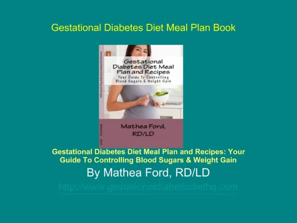 Gestational Diabetes Diet Meal Plan