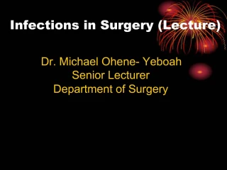 Infections in Surgery Lecture - slide 1