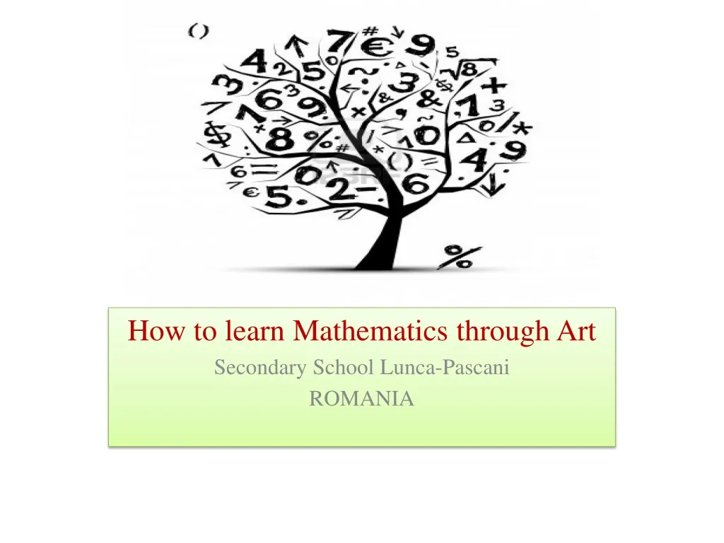 how to learn mathematics through art secondary school lunca pascani romania