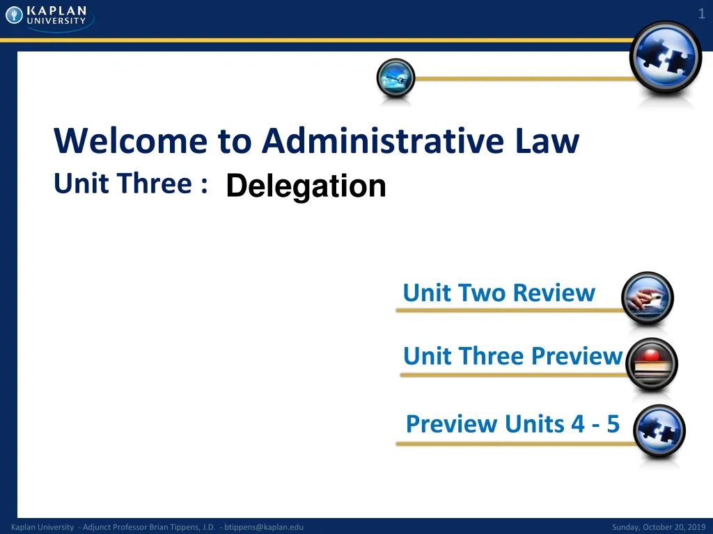welcome to administrative law unit three