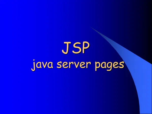 JSP java server pages