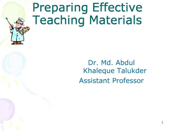 Preparing Effective Teaching Materials