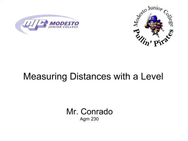 Measuring Distances with a Level