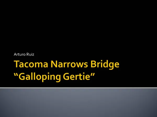 Tacoma Narrows Bridge Galloping Gertie