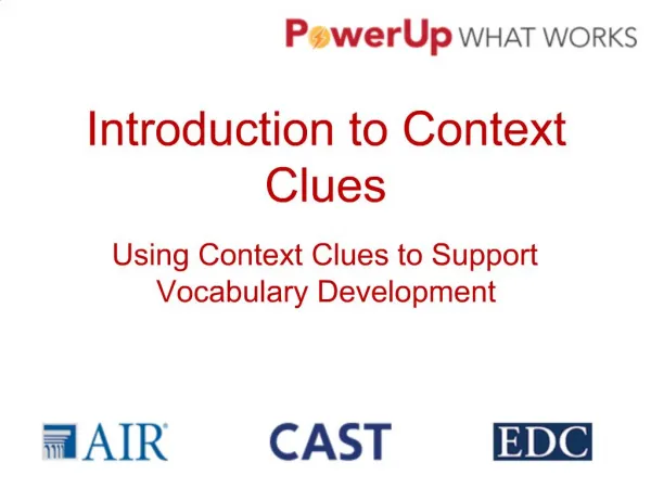 Introduction to Context Clues