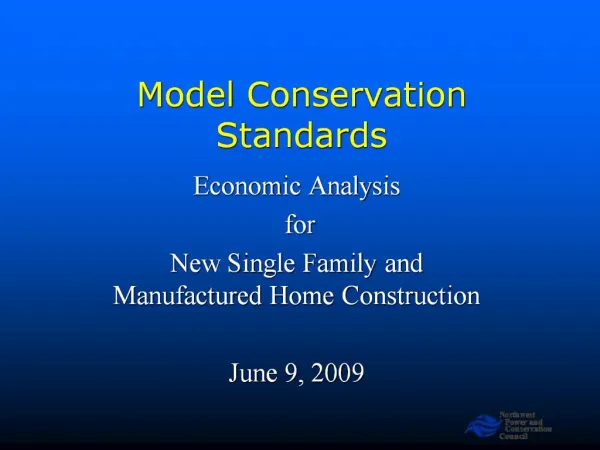 Model Conservation Standards