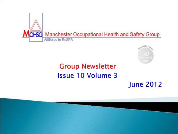 Group Newsletter Issue 10 Volume 3 June 2012