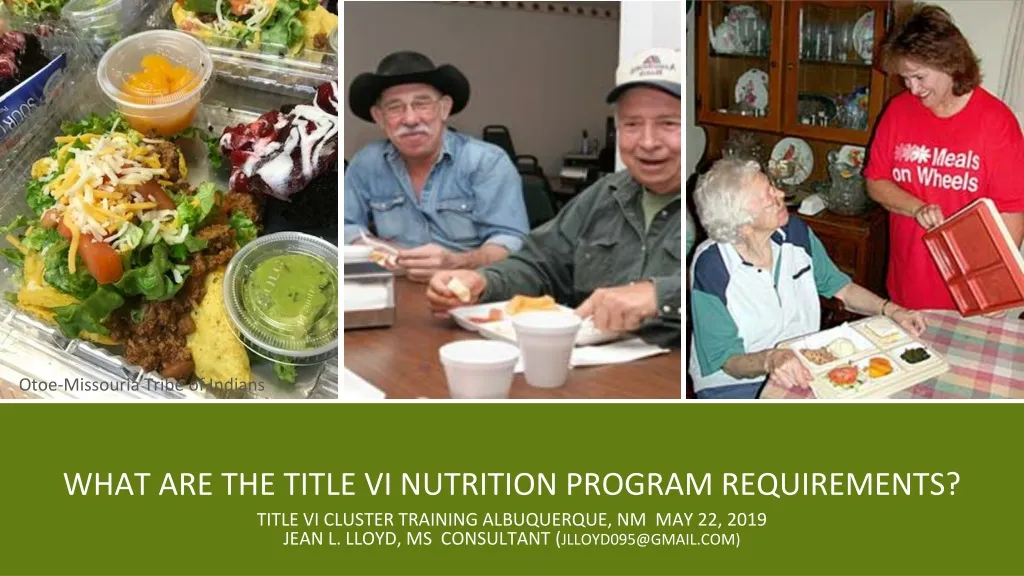 what are the title vi nutrition program requirements