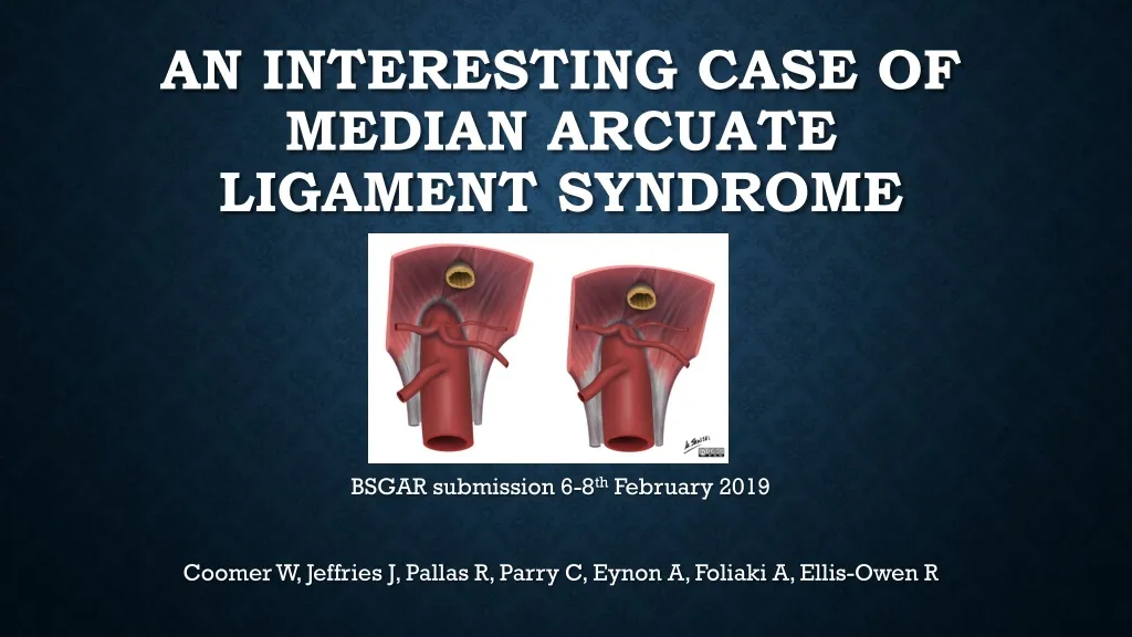 an interesting case of median arcuate ligament syndrome