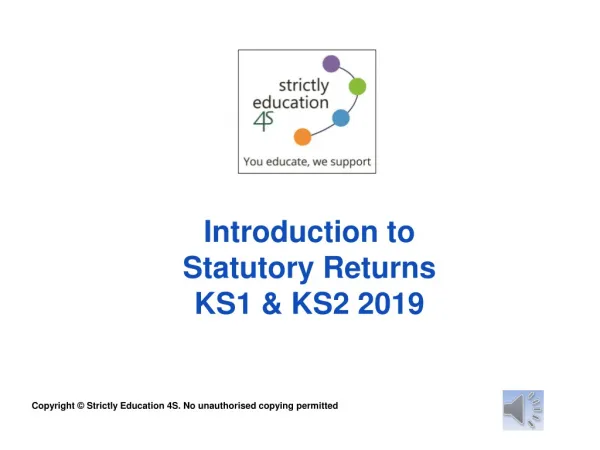 Introduction to Statutory Returns KS1 &amp; KS2 2019