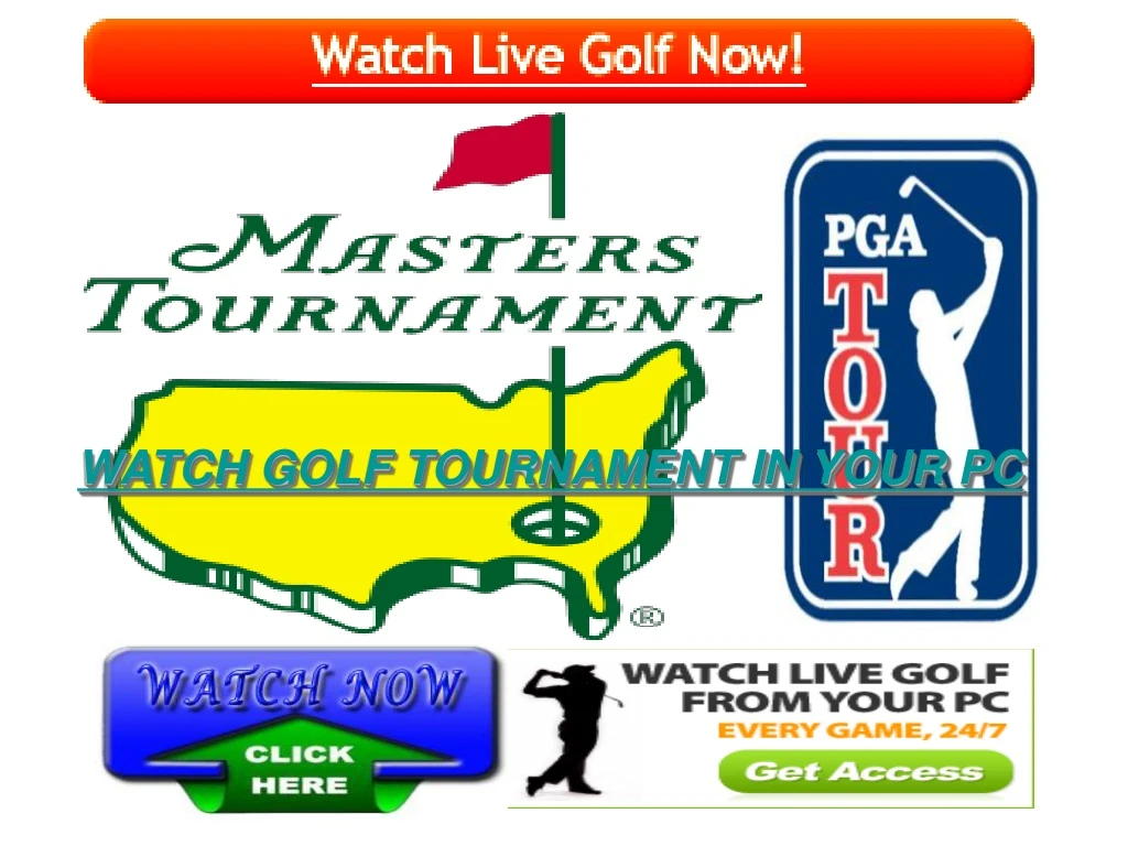 watch golf tournament in your pc