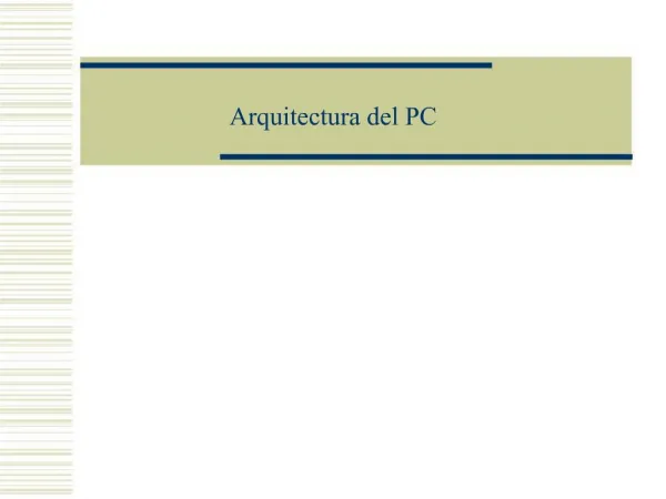 Arquitectura del PC