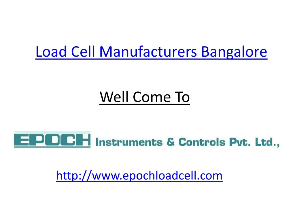 load cell manufacturers bangalore