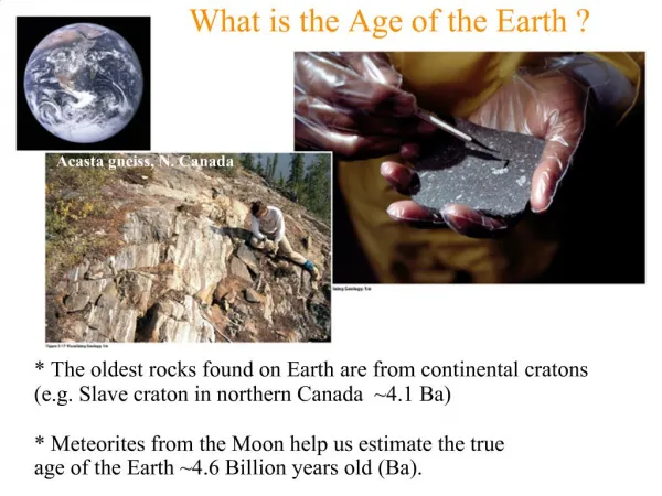 What is the Age of the Earth