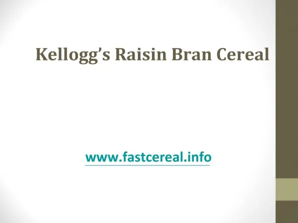 Kellogg’s Raisin Bran Cereal